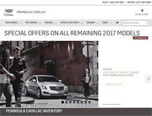 Tablet Screenshot of peninsulacadillac.com